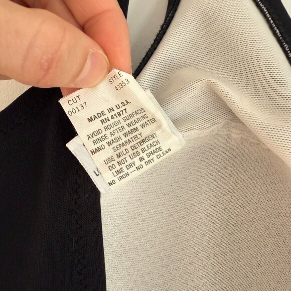 Vintage DeWeese Design One Piece Swimsuit 8 (XS / Small) Black - Picture 13 of 16